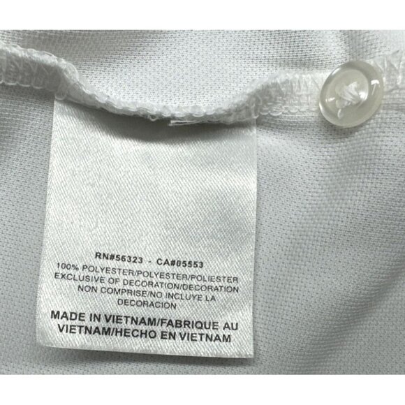 Nike Polo Shirt Womens Medium White Brazil Olympics Logo Dri Fit Stretch‎ Golf - Picture 9 of 10